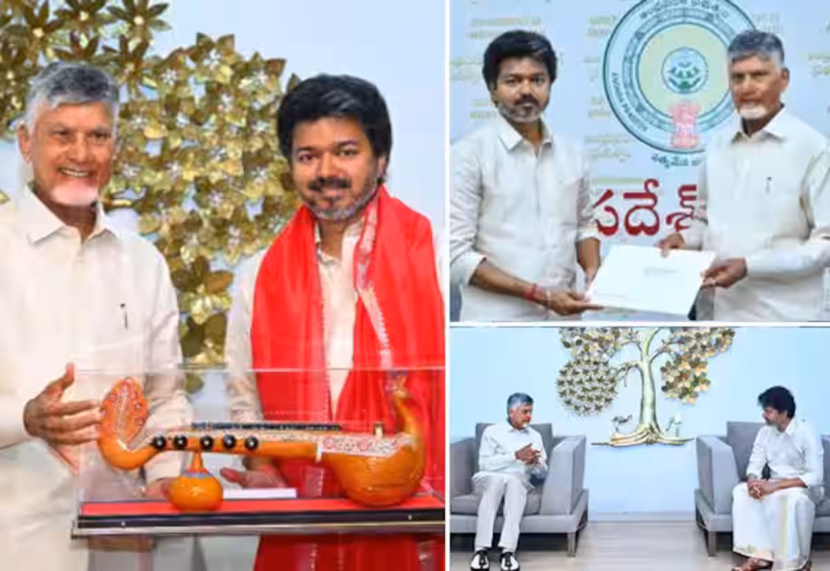 மத்திய அரசால் ஆந்திராவுக்கு கிடைத்த நன்மைகள்: முதல்வர் விஜயிடம் பட்டியலிட்ட சந்திரபாபு நாயுடு