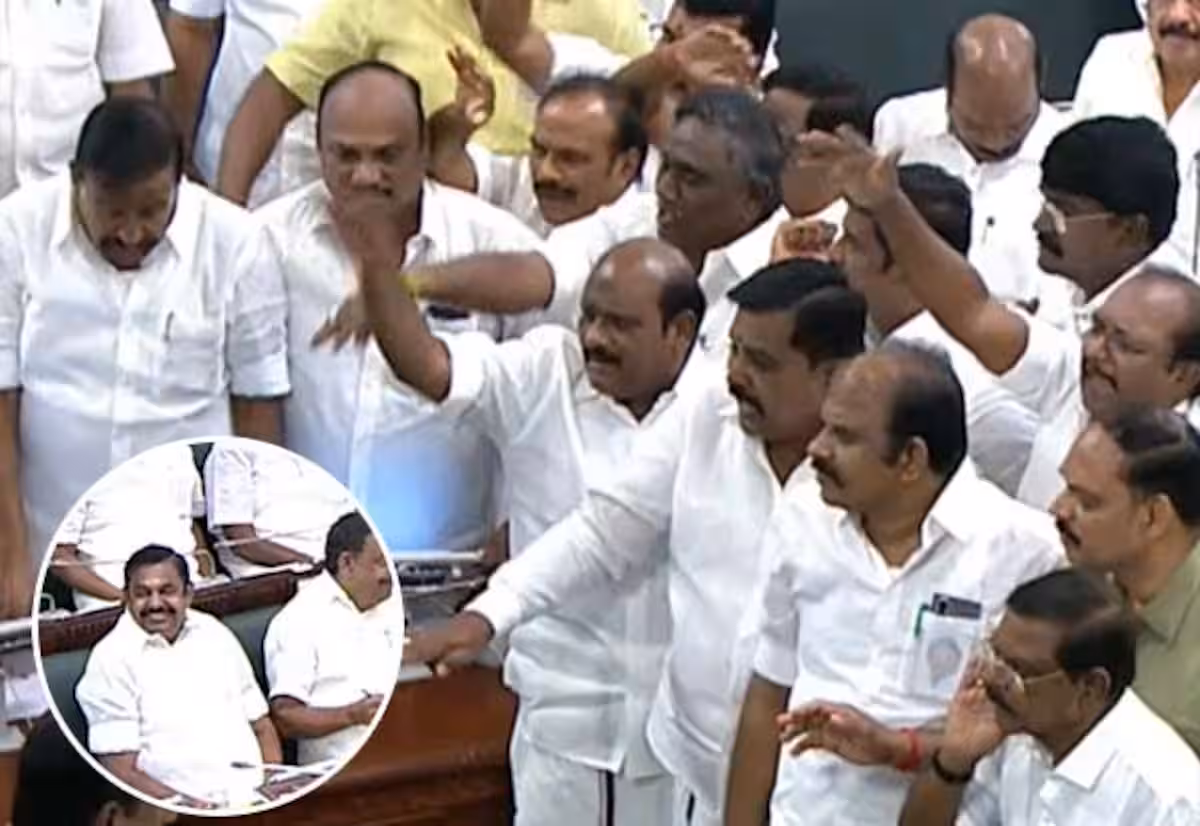 என்ன தான் நடக்கும் நடக்கட்டுமே… அமைதி காத்த இபிஎஸ்; ஆத்திரத்துடன் அமளியில் ஈடுபட்ட திமுக எம்எல்ஏக்கள்!