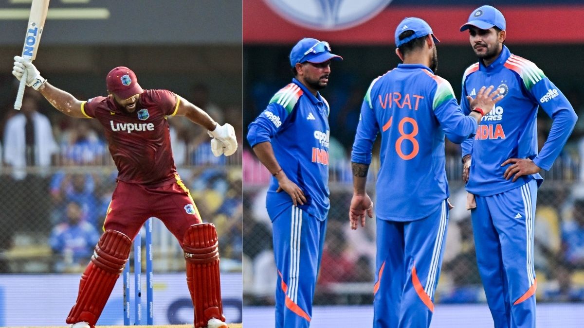 இந்திய பந்துவீச்சை துவம்சம் செய்து ODI வரலாற்றில் மாபெரும் ஸ்கோர் அடித்து சாதனை செய்த வெஸ்ட் இண்டீஸ்