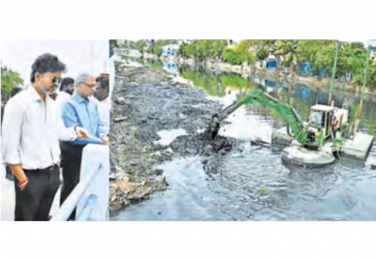 பருவமழை முன்னெச்சரிக்கை பணி முதல்வர் விஜய் நேரில் ஆய்வு